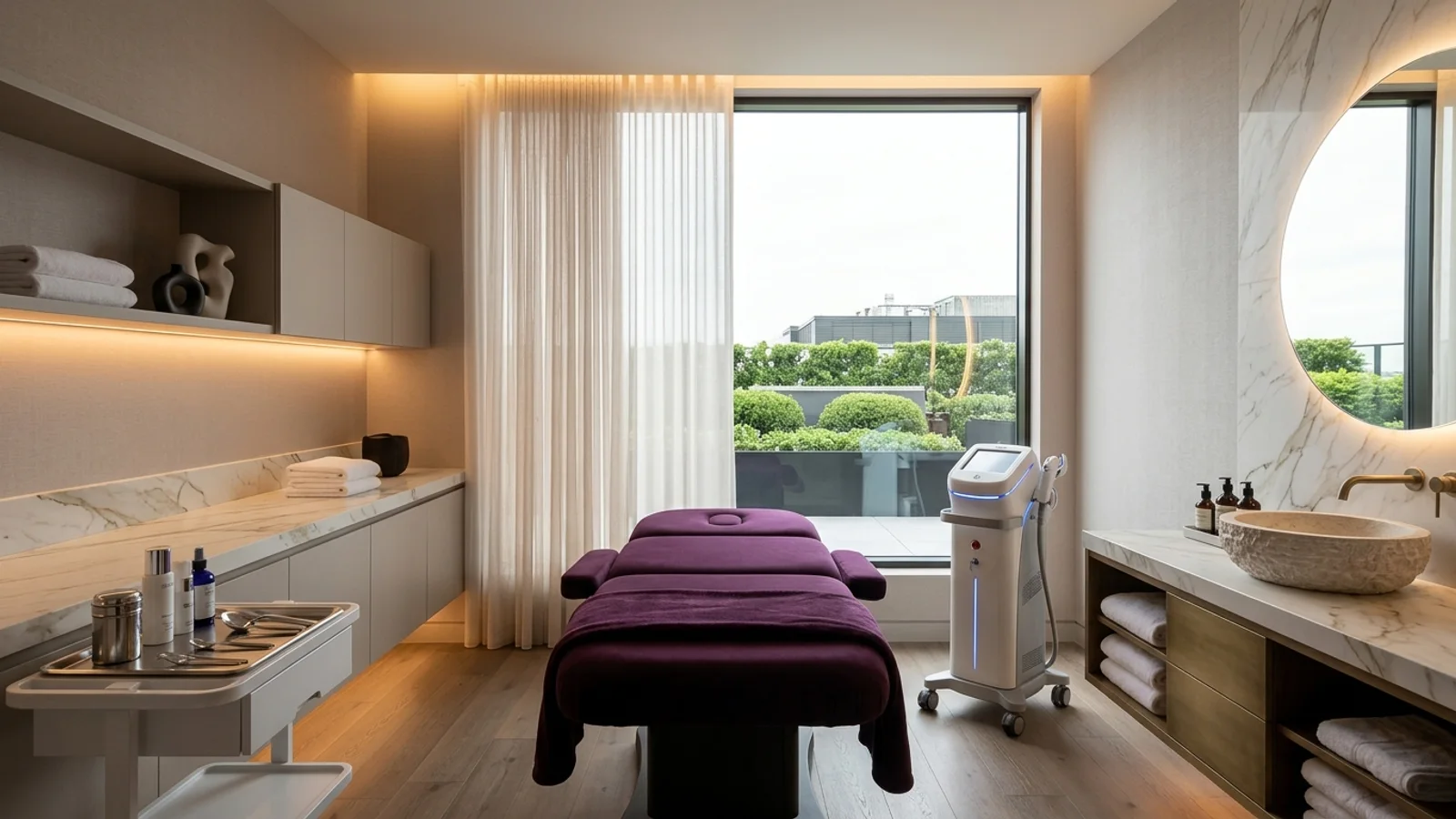 Equinox Aesthetic and Wellness Centre clinical suite interior in Satya Nagar
